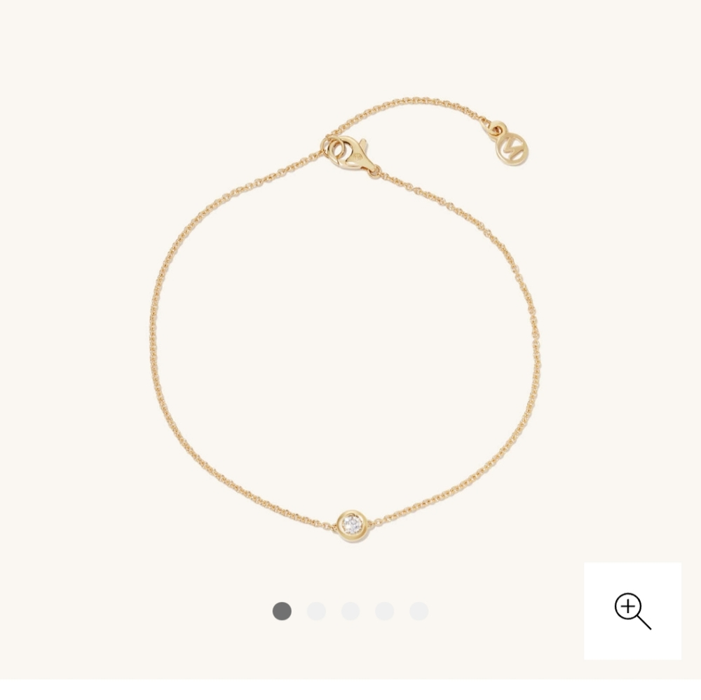 Mejuri solo diamond bracelet yellow gold